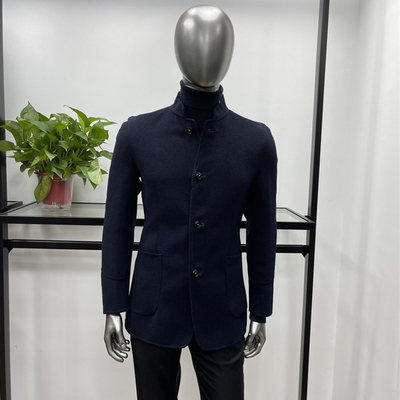 依文男士羊毛外套毛呢商务休闲
