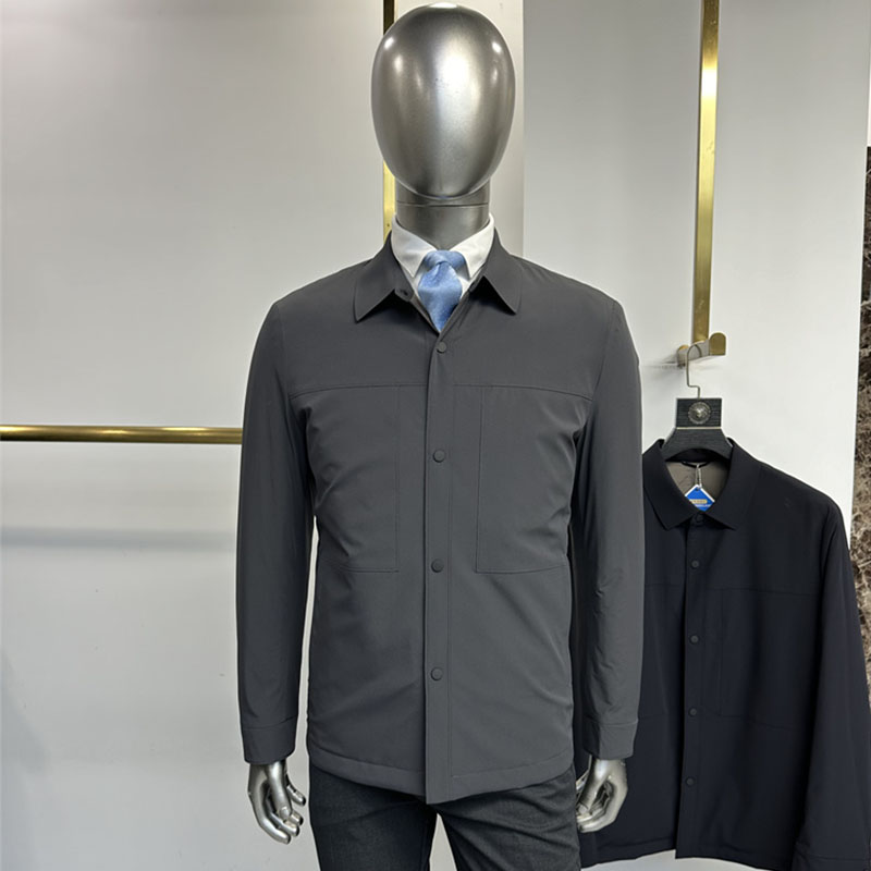 男士棉服20羊毛填充翻领派克款