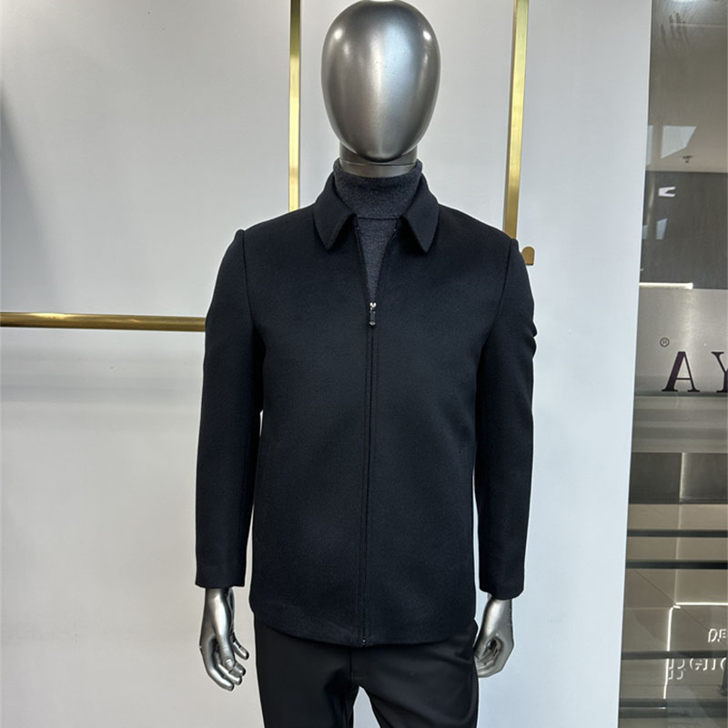 羊绒羊毛净版商务行政风格夹克
