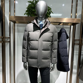 鹅绒双充绒加厚男士 连帽内胆连针织内领均可脱卸 羽绒服一衣两穿