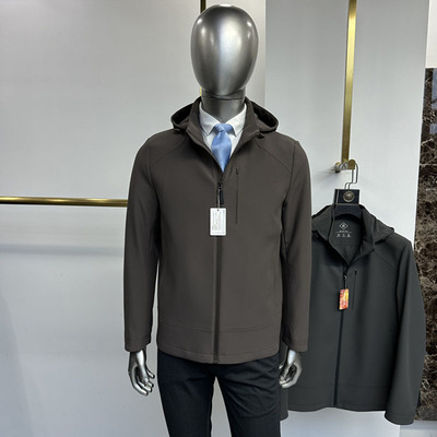 连帽脱卸男士时尚外套微厚保暖