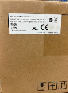 全新原装台达 ECMA-CA0910SS 1KW带刹车伺服电议价产品
