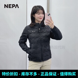 反季NEPA耐葩韩国代购秋冬装女士立领轻薄防风保暖鹅绒短款羽绒服