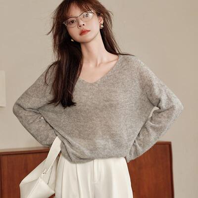 春秋新款100%纯羊绒衫