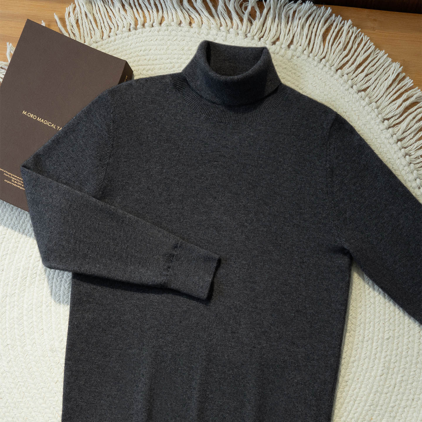 冬季高领毛衣男100%纯羊绒衫加厚中青年修身套头针织打底中老爸装