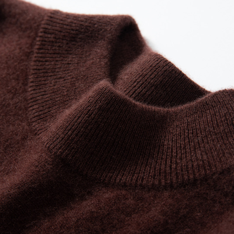 亲肤保暖100%纯山羊绒羊毛衫男双层半高领加厚打底中老年爸爸装,男装,羊绒套衫,淘宝优惠券,粉丝福利购,淘宝优惠卷