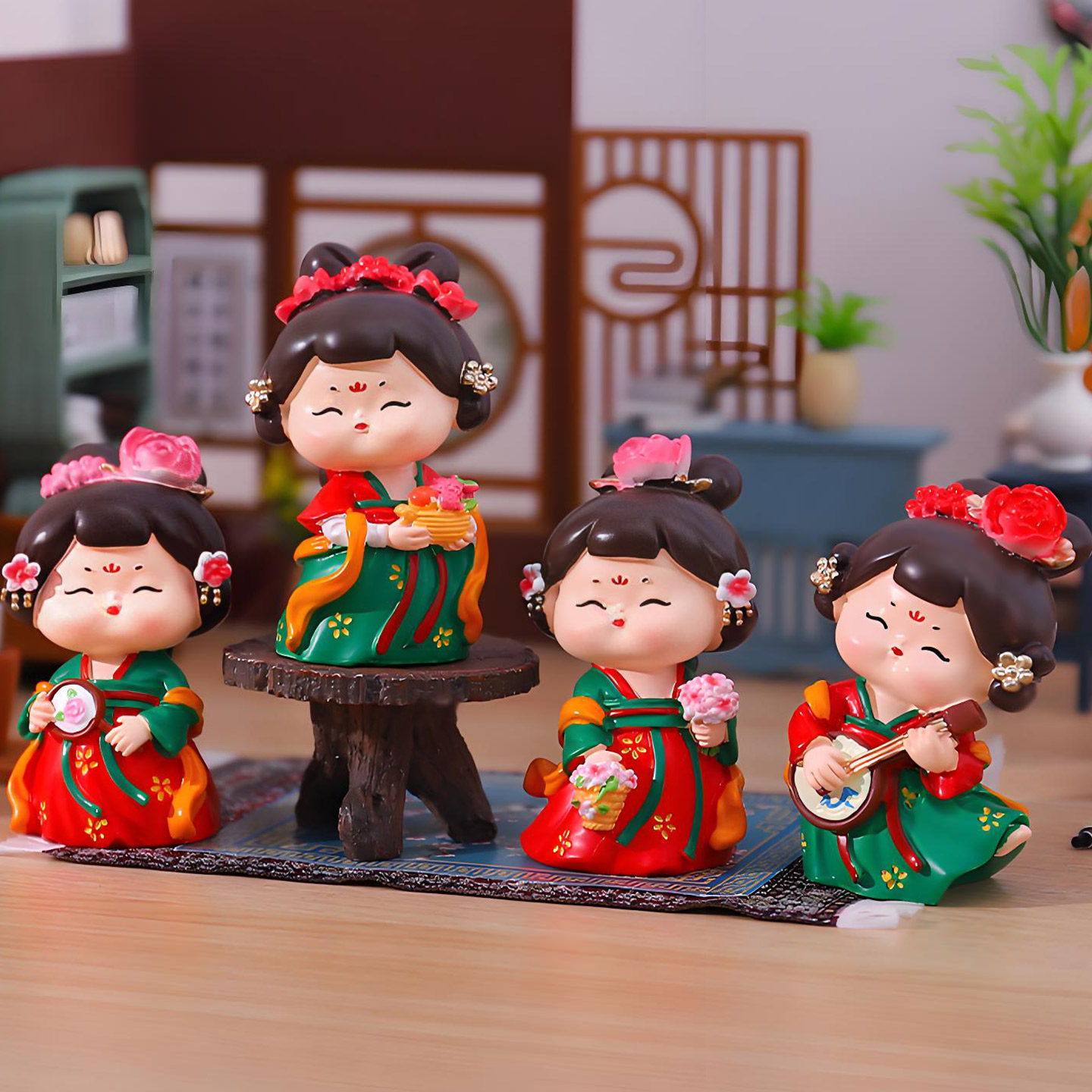 国潮唐仕女摆件西安文创纪念品古风女孩桌面可爱装饰女生闺蜜礼物,家居饰品,桌面摆件,淘宝优惠券,粉丝福利购,淘宝优惠卷