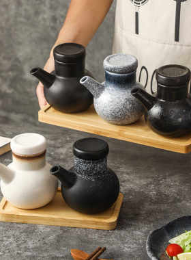 带盖小号日式料理餐厅油瓶陶瓷
