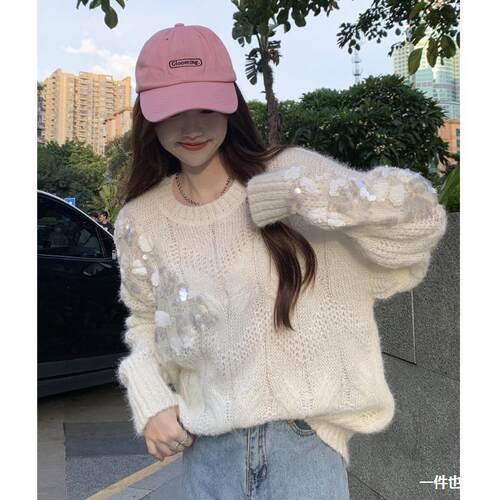 软糯套头圆领针织韩版毛衣气质女