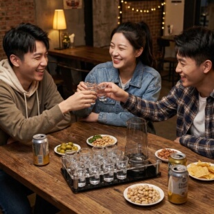 洋酒杯杯架套装KTV酒吧酒架烈酒白酒清吧亚克力子弹杯架套装定制