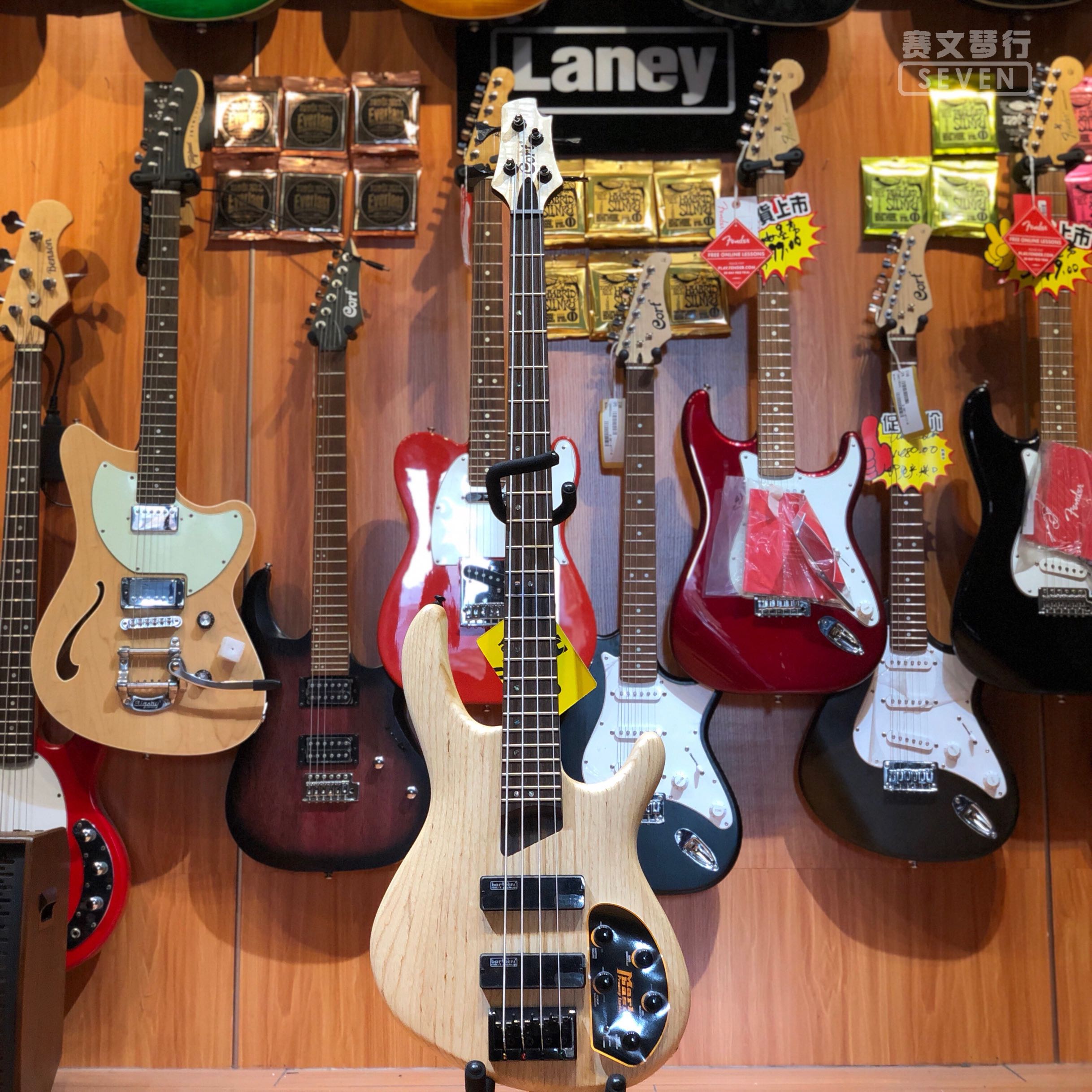 (已售磬) cort考特B4 plus AS贝斯三拼琴颈主动电路J贝斯电贝司