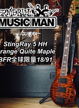（售出展示）Musicman StingRay 5 HH限量91只，熔岩巨兽贝斯