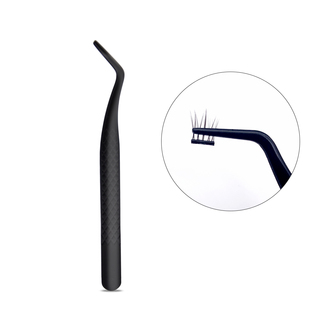 金羽夹 不锈钢圆头假睫毛夹子假睫毛镊子美睫师化妆师睫毛夹子