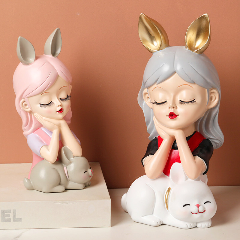 可爱女孩摆件创意家居客厅玄关红酒架酒柜电视柜高档小众装饰品,家居饰品,装饰摆件,淘宝优惠券,粉丝福利购,淘宝优惠卷