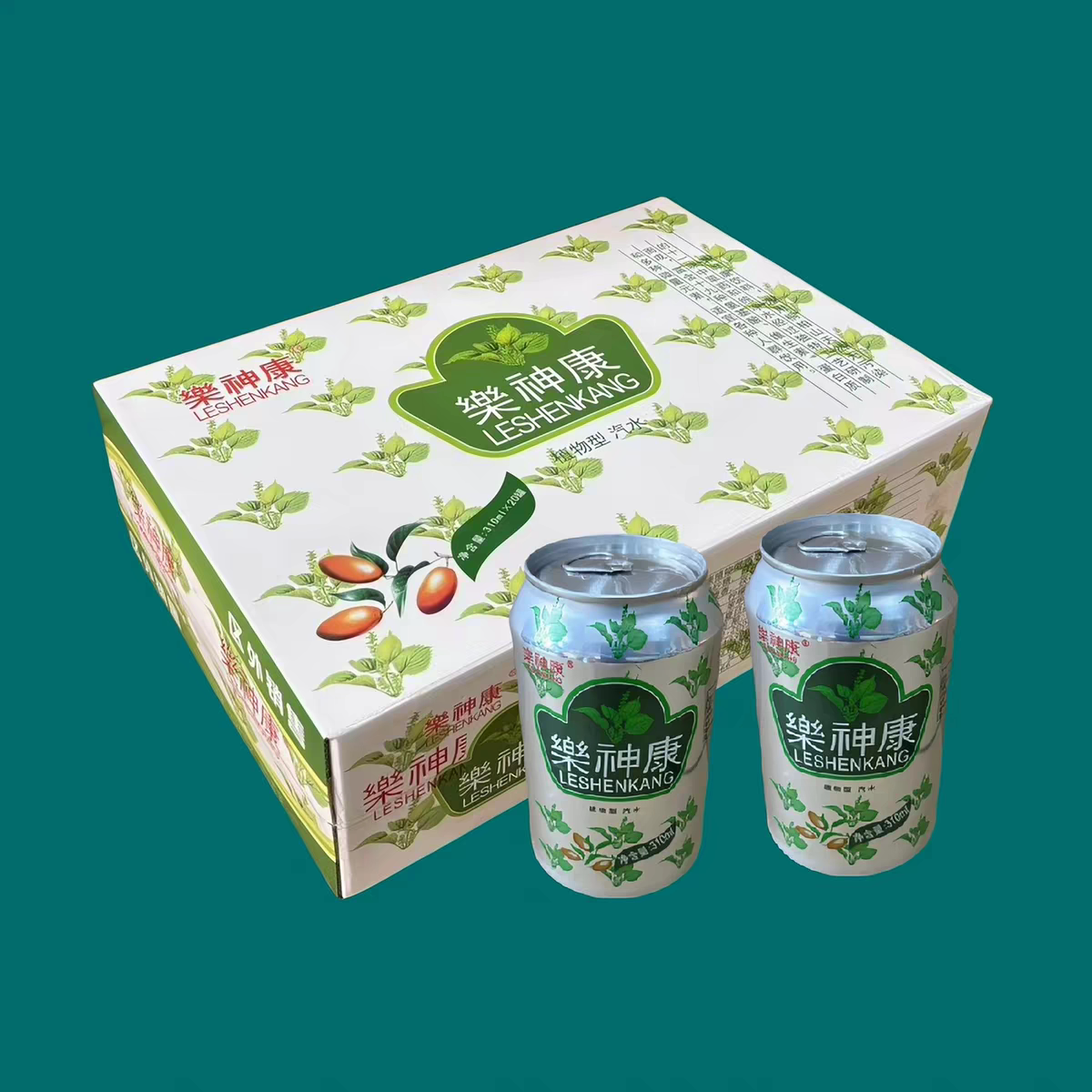 桐柏乐神康整箱20罐碳酸口味河南特产草本植物饮料310ml