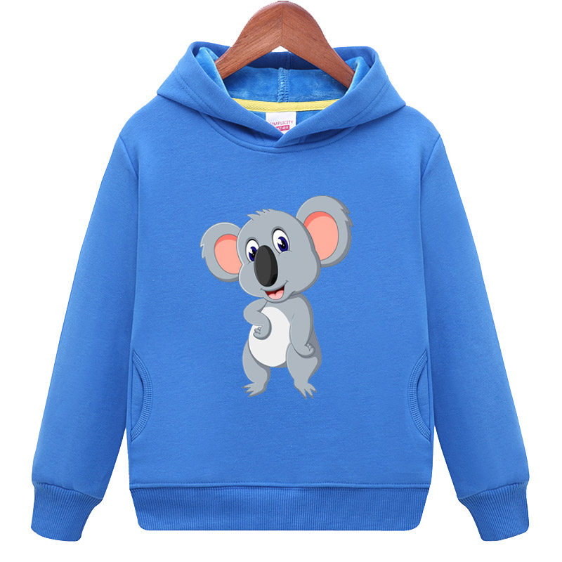 考拉卫衣儿童2年级3女孩4加绒5宝宝6衣服7男童8童装9岁学生班服