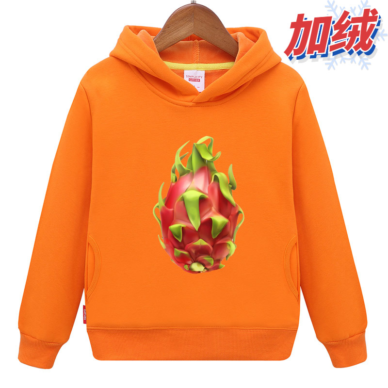 火龙果卫衣儿童2冬季3女孩4加绒5宝宝6衣服7男童8童装10岁半班服9