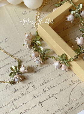 天然珍珠铃兰百合森系手链