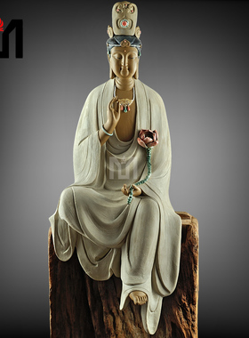 石湾公仔手工艺观音陶瓷装饰品