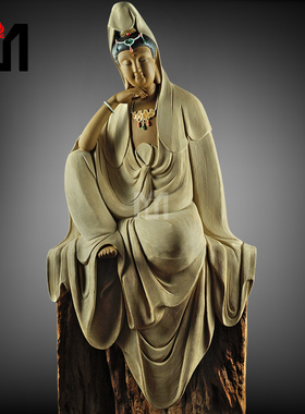 石湾公仔手工艺观音陶瓷装饰品