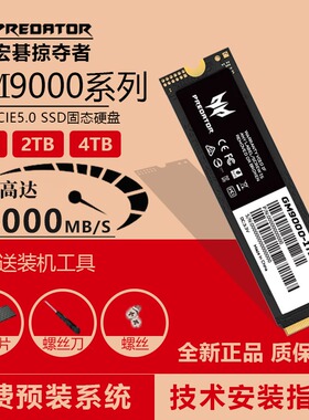 宏碁掠夺者GM9000神舆固态硬盘M.2 NVME PCIE-5.0台式机笔记本SSD