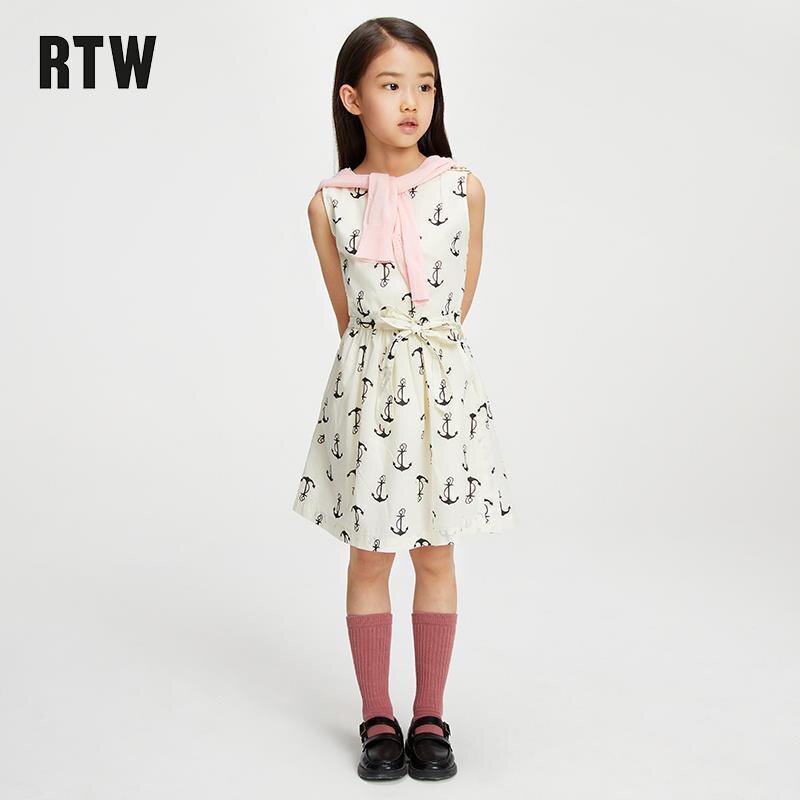 rtw夏装童装裙子新款女童连衣裙白色夏装儿童亲子洋气公主裙