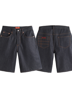 DBD WH 硬挺宽松牛仔短裤13oz 原牛BAGGY短裤