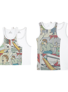 Locally Dawgs华夫格印花背心（贴身衣服试穿后不支持退换）