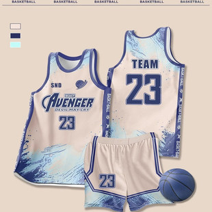 篮球服美式背心队服比赛训练服套装定制球衣男夏季运动服学生儿童