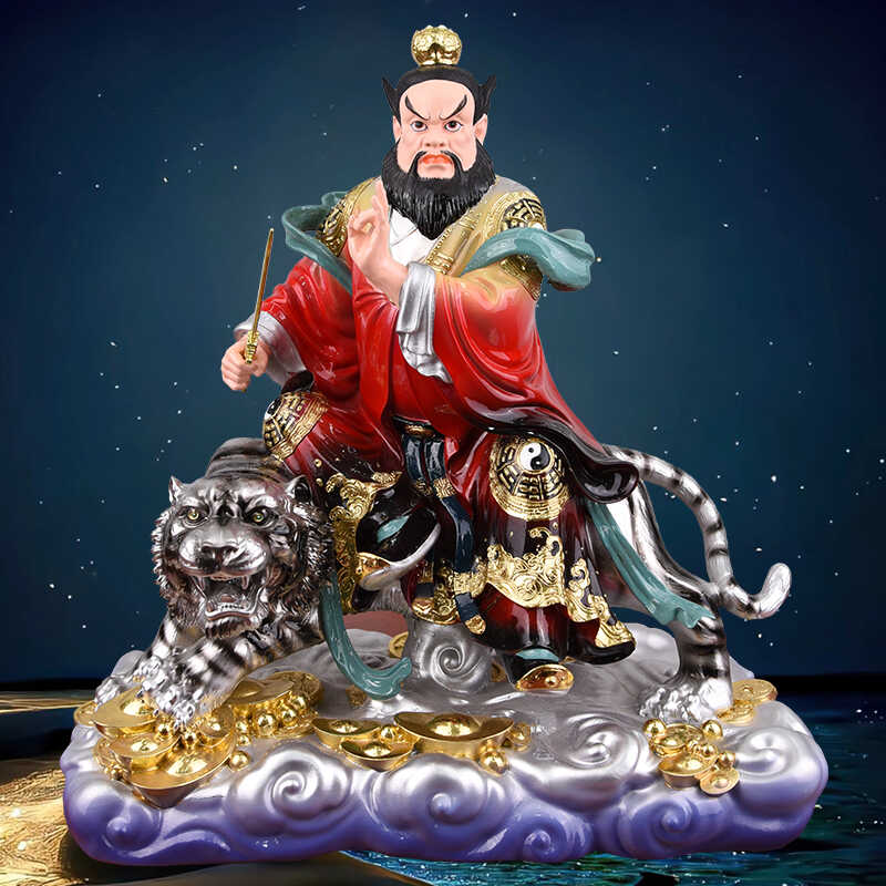 张天师神像龙虎山正一派祖师爷张道陵张天师佛像家用供奉客厅摆件