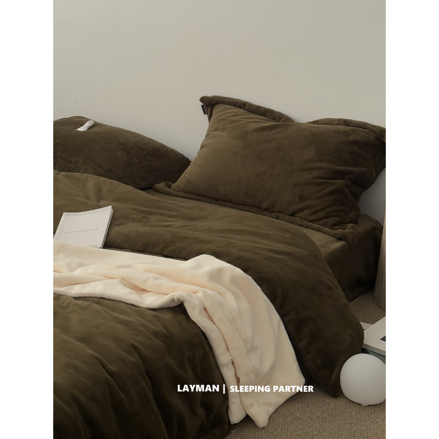 Layman外行 冬季加厚保暖牛奶绒四件套裸睡亲肤超柔双面法兰绒A类