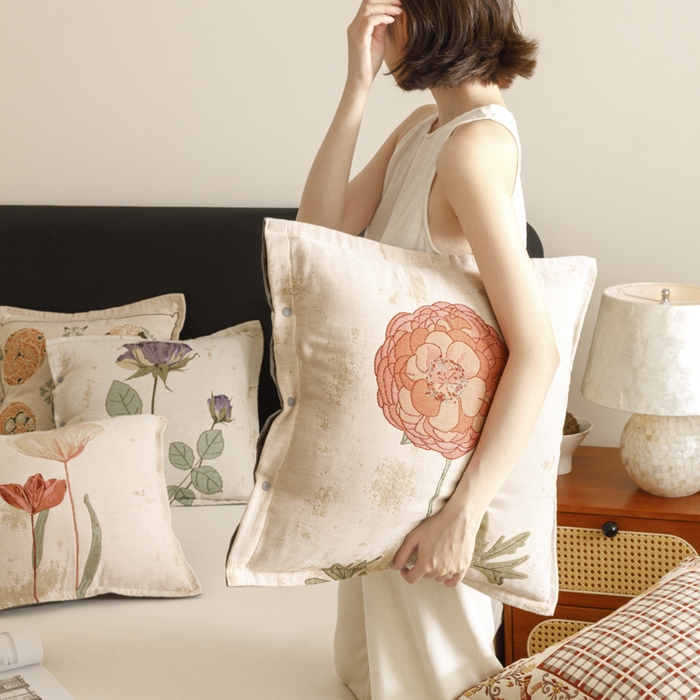 新款纯棉纱布抱枕全棉靠枕