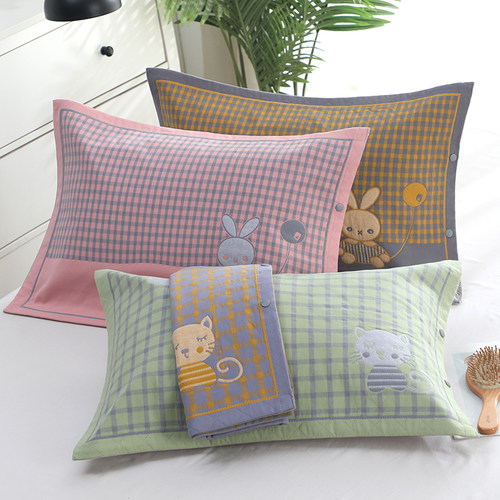 恩爱鸟纯棉轻奢枕套一对