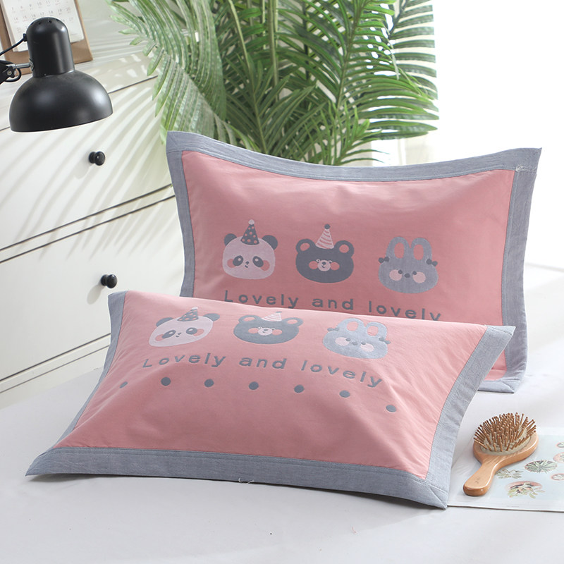 宽边纱布纯棉枕巾一对装学生儿童枕头巾四季吸汗盖巾40*60cm,床上用品,枕巾,淘宝优惠券,粉丝福利购,淘宝优惠卷