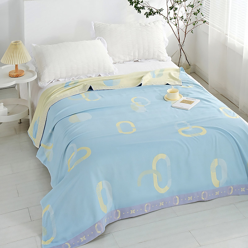 竹纤维毛巾被夏凉毯子冰丝休闲毯单人午睡空调夏季办公室凉感盖毯