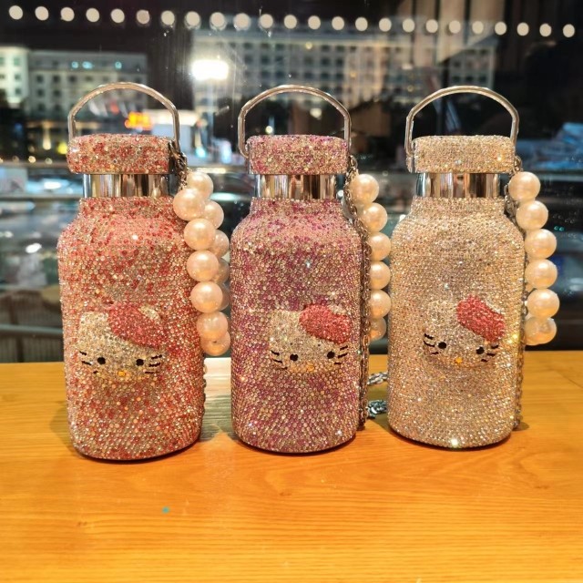 保温杯满钻镶钻奢华髙颜值便携韩式KT猫不锈钢水杯网红生日礼物,餐饮具,保冷/保温杯,淘宝优惠券,粉丝福利购,淘宝优惠卷