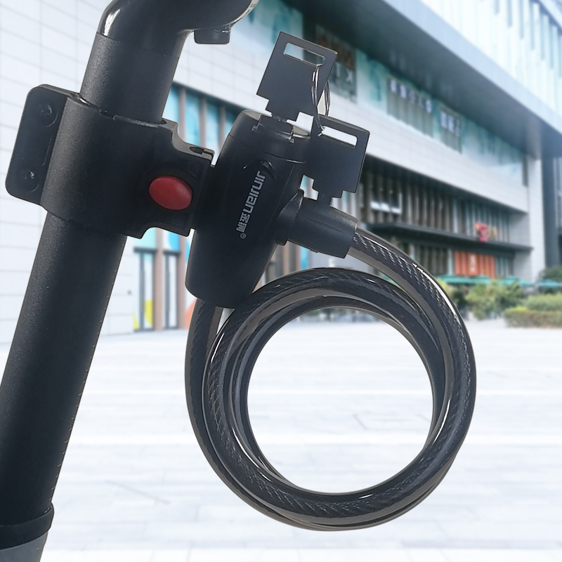 通用金锏自行车钢缆锁电动死飞链条锁山地车锁摩托防盗密码锁门锁