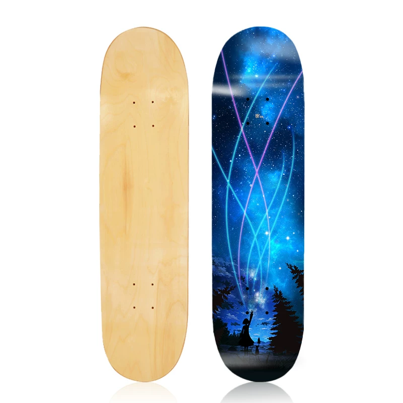 Two -upcrush skateboard surface, northeast of Russia, maple skateboard, bare plate deep concave foot action fancy skateboard surface