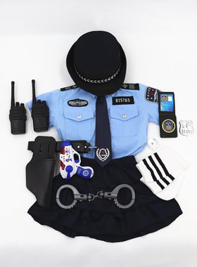 儿童COS警官小交警演出服