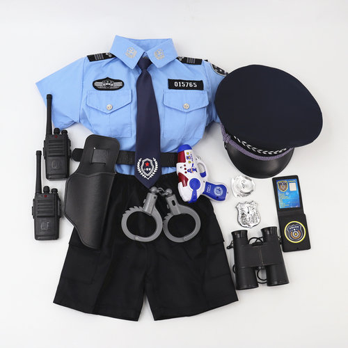男女童春夏角色扮演小警官表演服