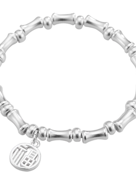 顺钦银楼纯银竹节手链礼物