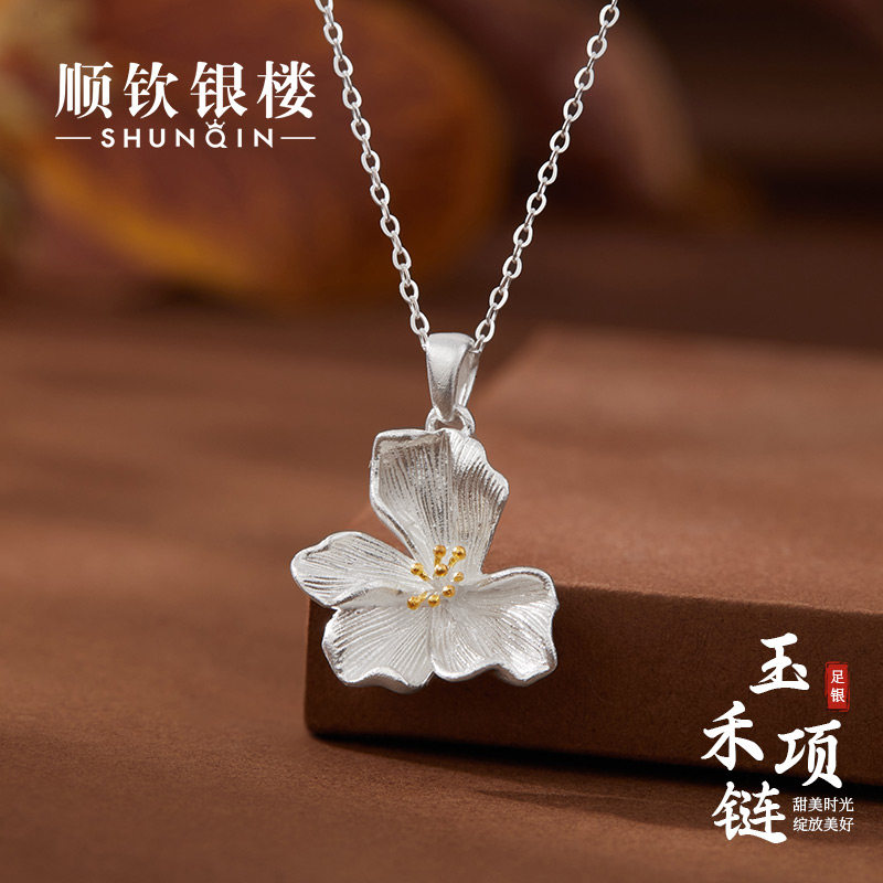 足银9999项链女款小众设计感