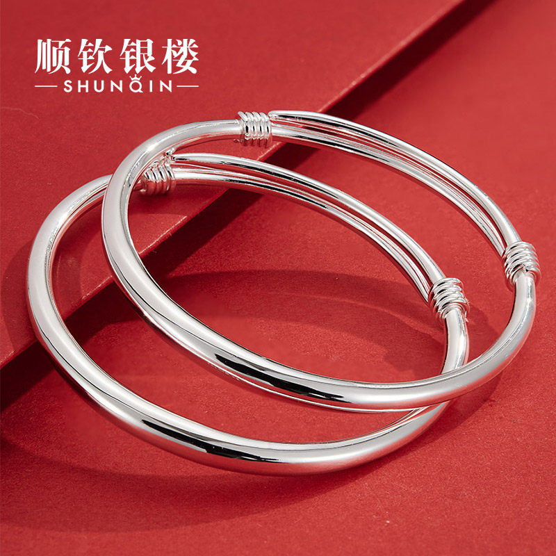 Chin Shun silver floor 999 baby Push pull Sterling Silver baby Bracelet Parenting Adult A hundred years old full moon The age of giftin the Accessories/Fashion Jewelry, Bracelet  category - from Buy2taobao.com to provide professional Taobao agent buy service