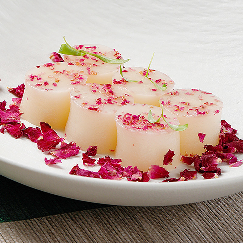 荔枝玫瑰糕速冻食品冷冻点心甜品小吃冷盘餐饮用成品即食糕点凉菜