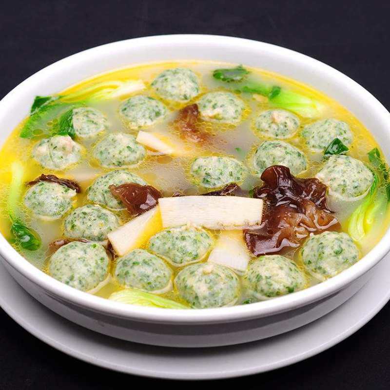 竹笋荠菜丸速冻荠菜圆子餐饮食材火锅丸子酒店乡厨土菜商用预制菜