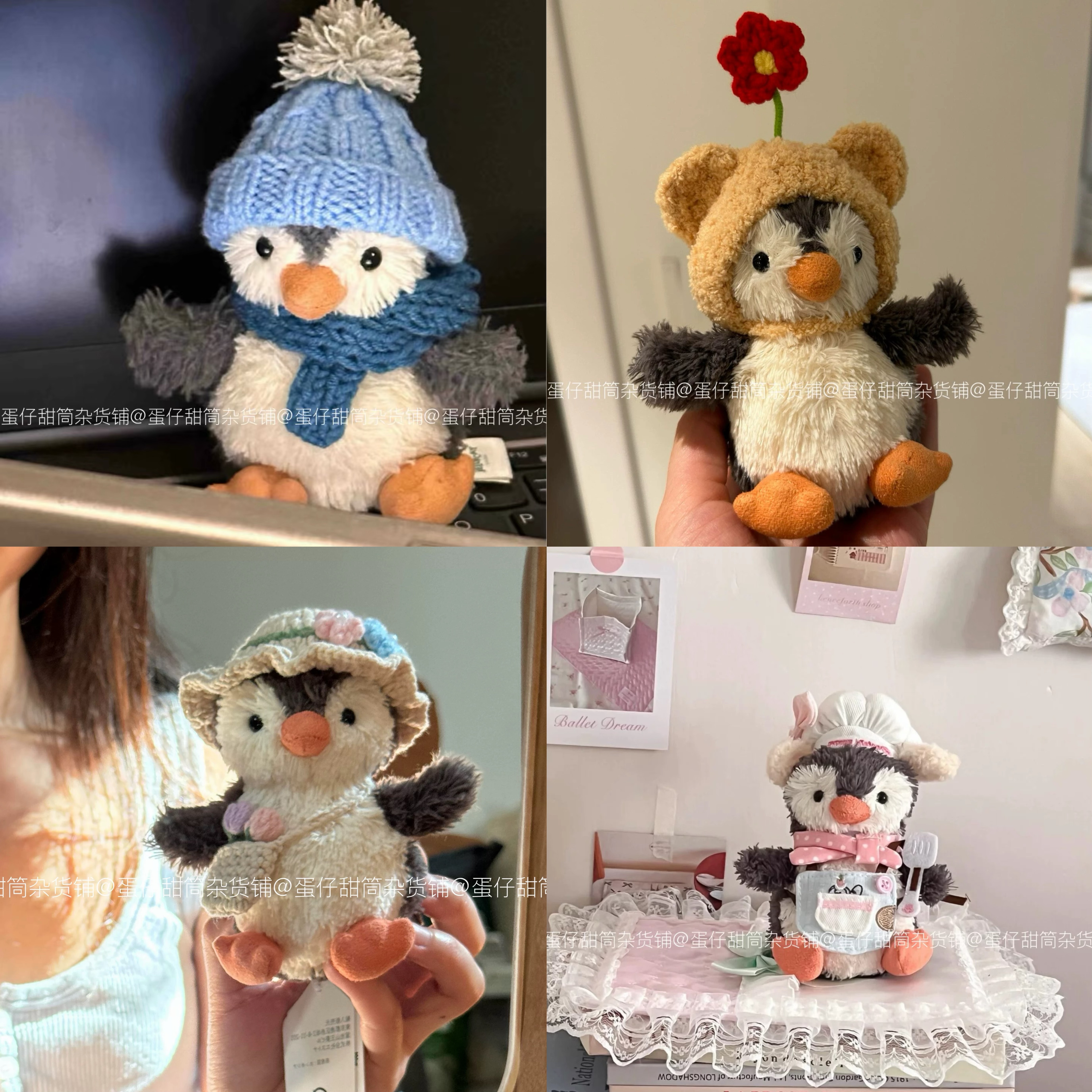 仅衣服/jellycat花生企鹅衣服11/12厘米玩偶帽子围巾着替圣诞节图片