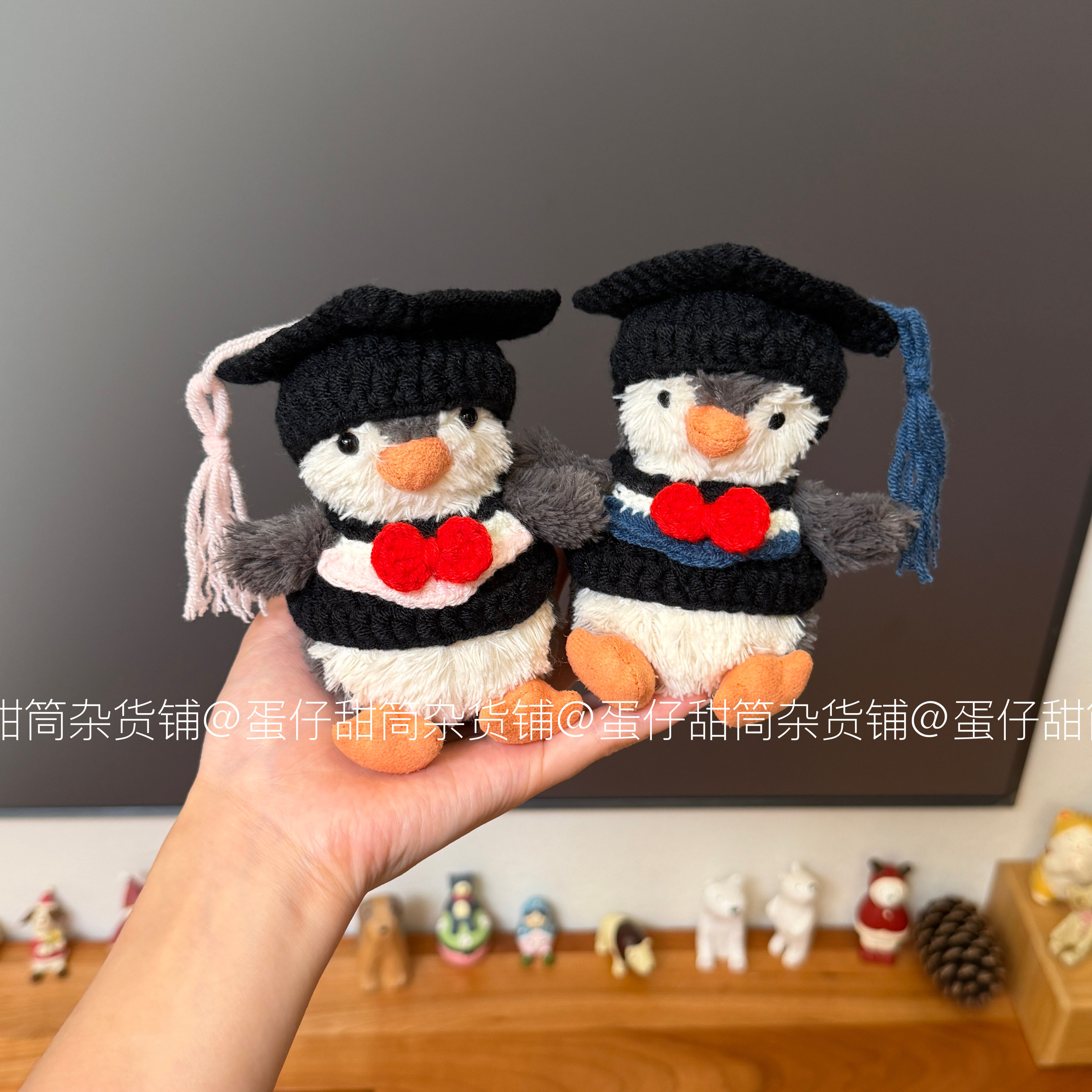 jellycat娃衣趣味花生企鹅尺寸挂件毕业季配饰学士博士帽套装手工图片