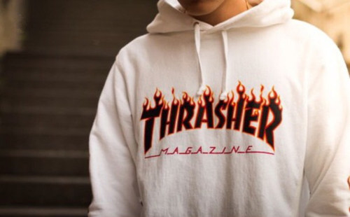 现货thrasherflame日版火焰卫衣