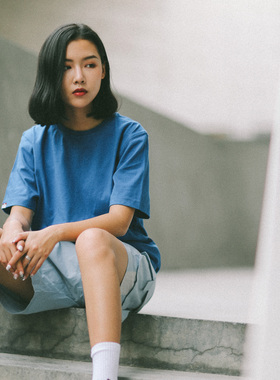 PSO Brand BASICTEE 潮牌情侣纯棉款基础纯色打底衫短袖T恤 潮