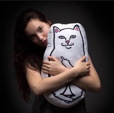 靠枕抱枕贱猫ripndip情侣